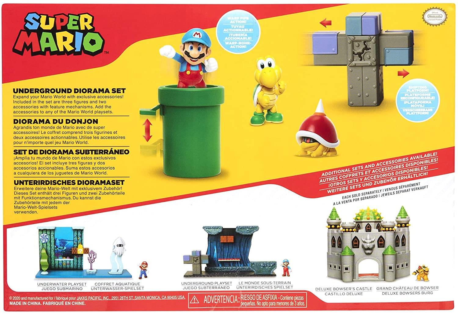 Super Mario World of Nintendo 2.5 Inch Figure Underground Diorama Set