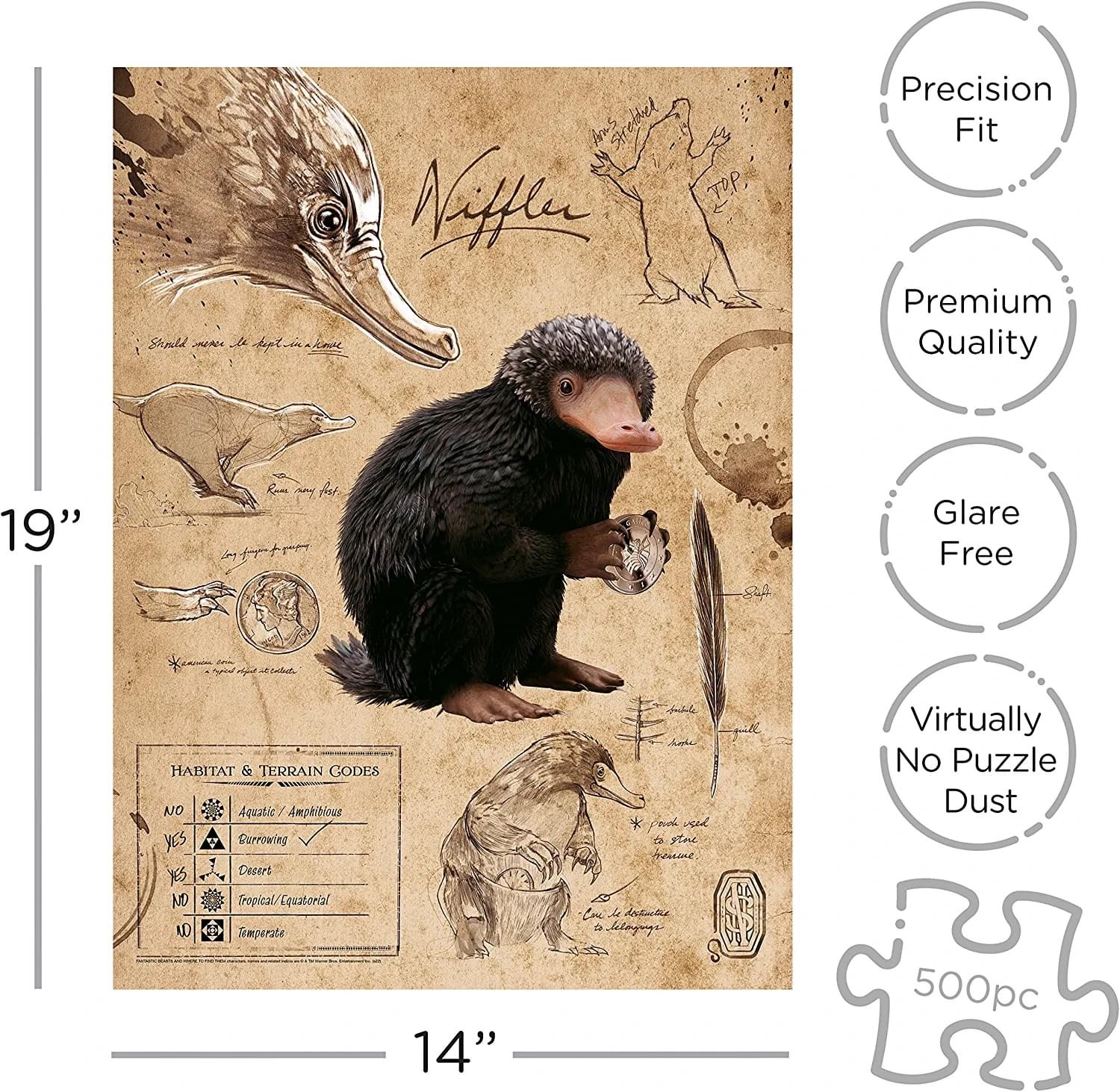 Fantastic Beasts Niffler 500 Pice Jigsaw Puzzle