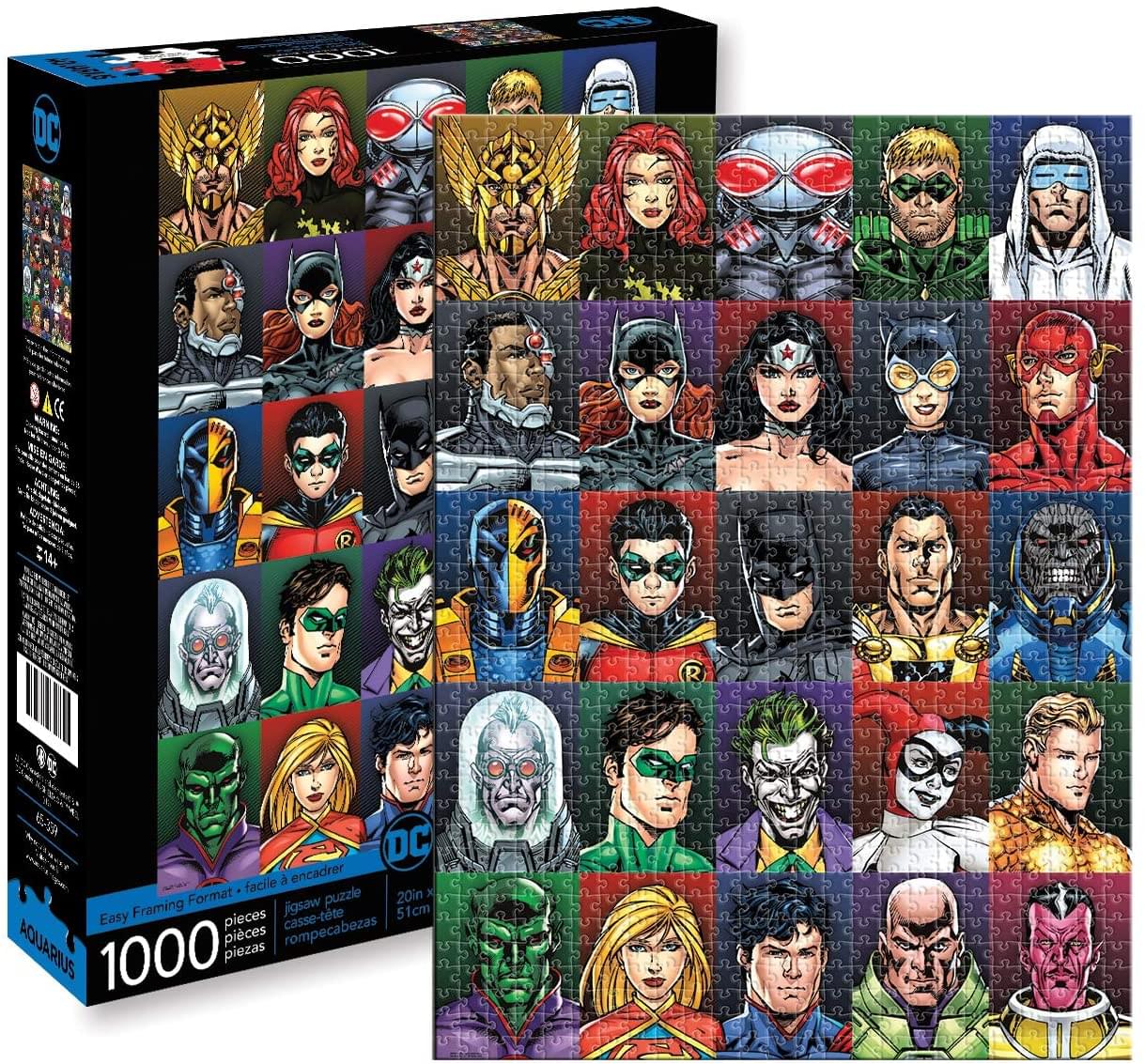 DC Comics Faces 1000 Piece Jigsaw Puzzle | Free Shipping