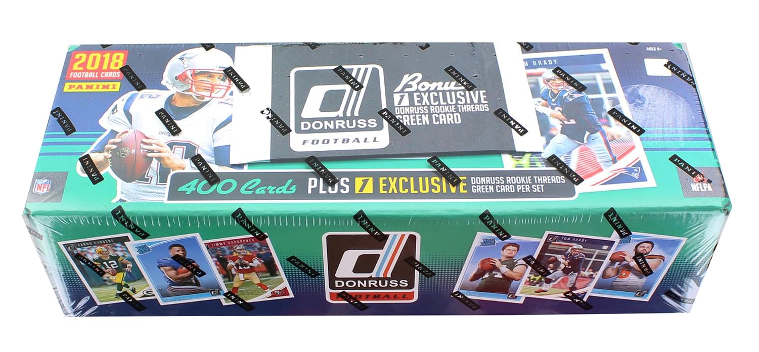 NFL Panini 2018 Donruss Football Trading Card Set with Rookie Threads Card