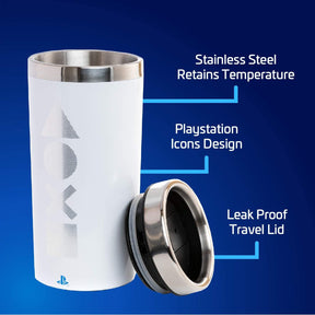 PlayStation PS5 15 Ounce Stainless Steel Travel Mug