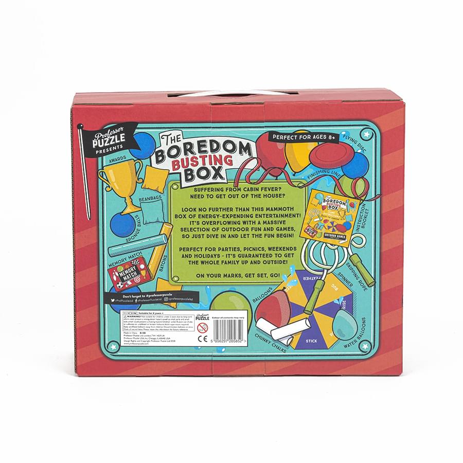 Outdoor Boredom Busting Box - 45 Fun Games for Outdoor Picnic Party Activities