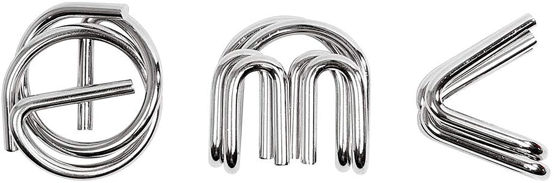 The Einstein Collection E=Mc2 Metal Brain Teaser Puzzle Set | 3 Pieces