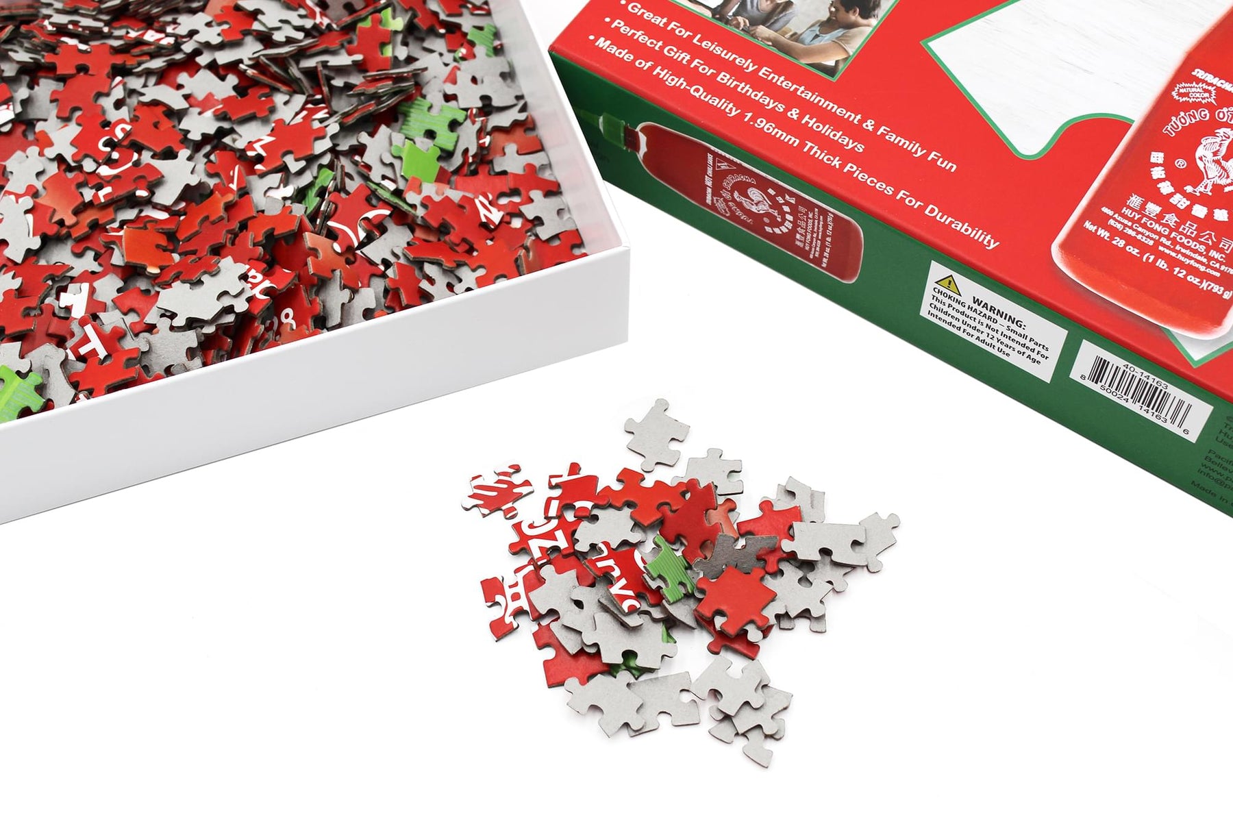 Sriracha Hot Sauce Bottle Shaped 1000 Piece Jigsaw Puzzle