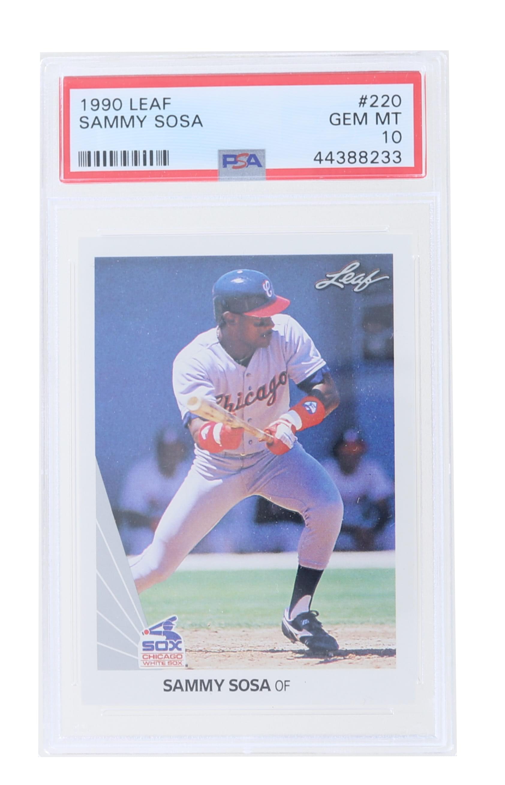 Leaf Trading Cards MLB 1990 Leaf #220 Sammy Sosa RC PSA 10