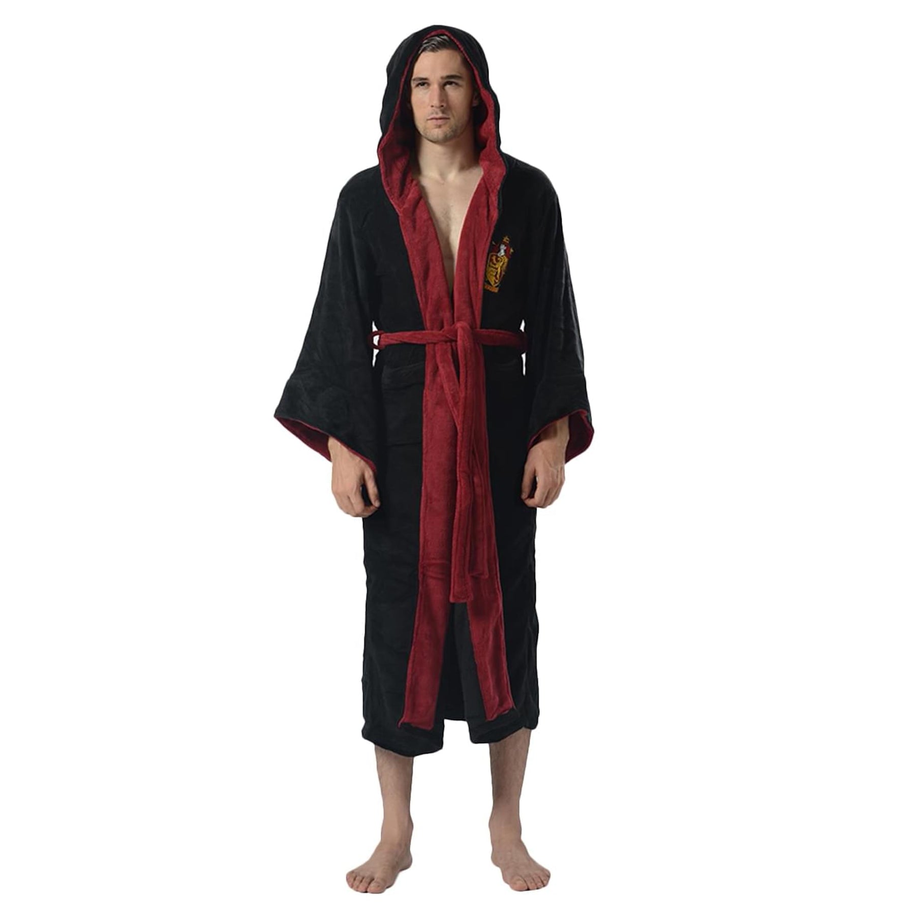 Harry Potter Gryffindor Hooded Bathrobe for Adults | One Size Fits Most
