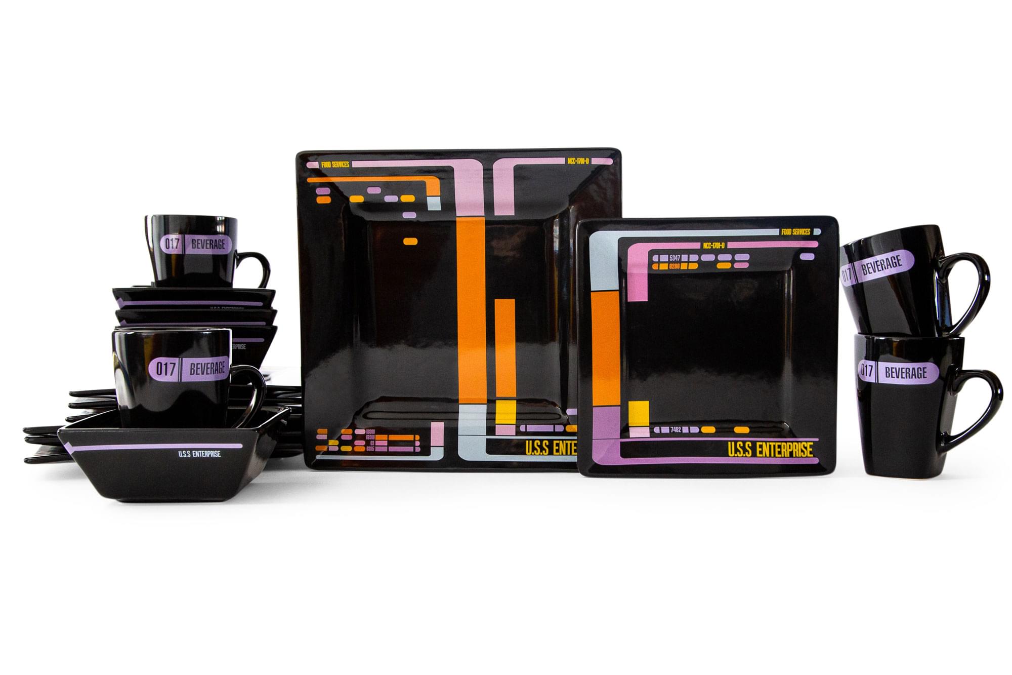 Star Trek LCARS 16 Piece Dinner Set | Free Shipping