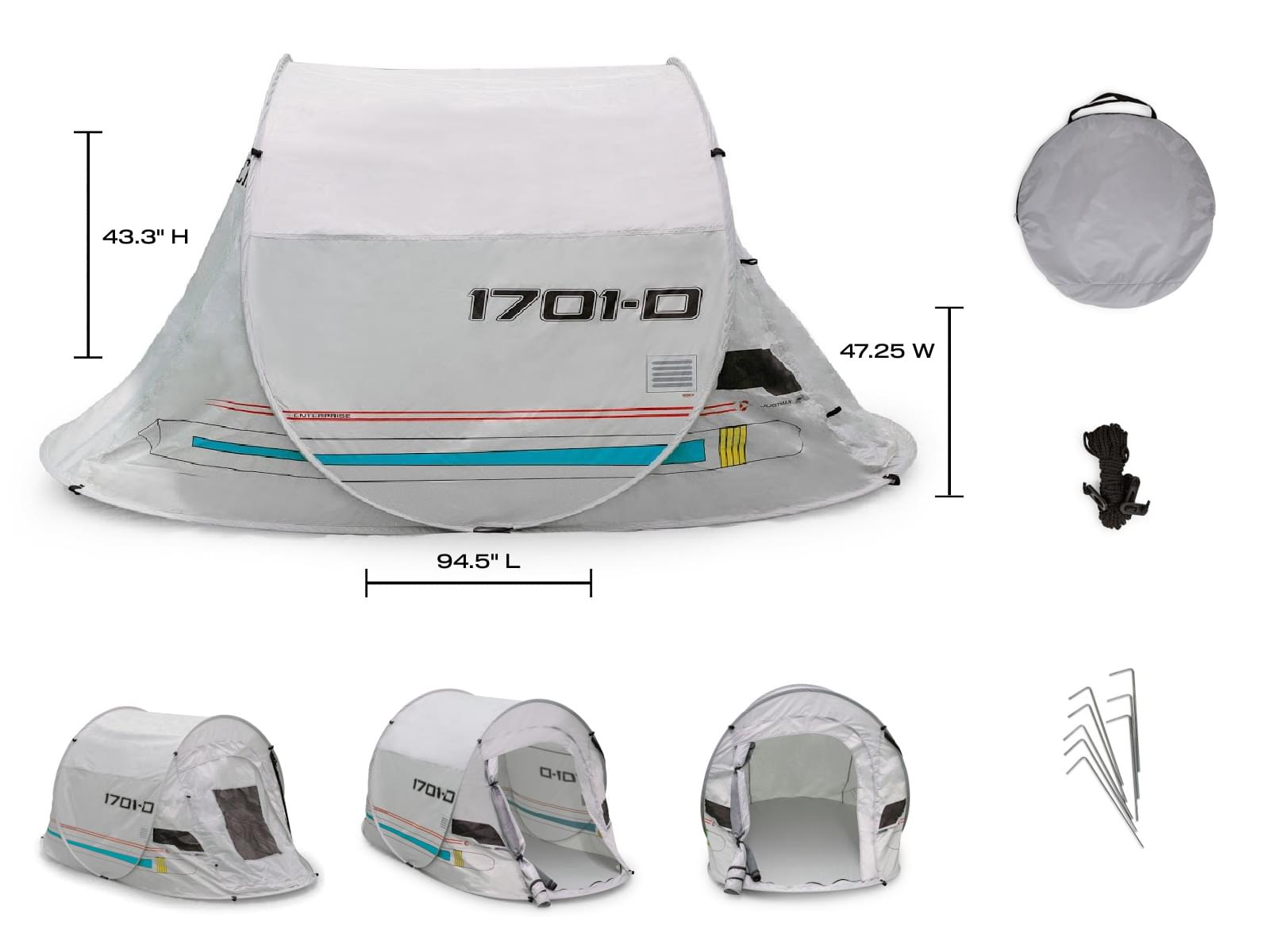 Star Trek: The Next Generation Shuttlecraft Justman 2-Person Camping Tent