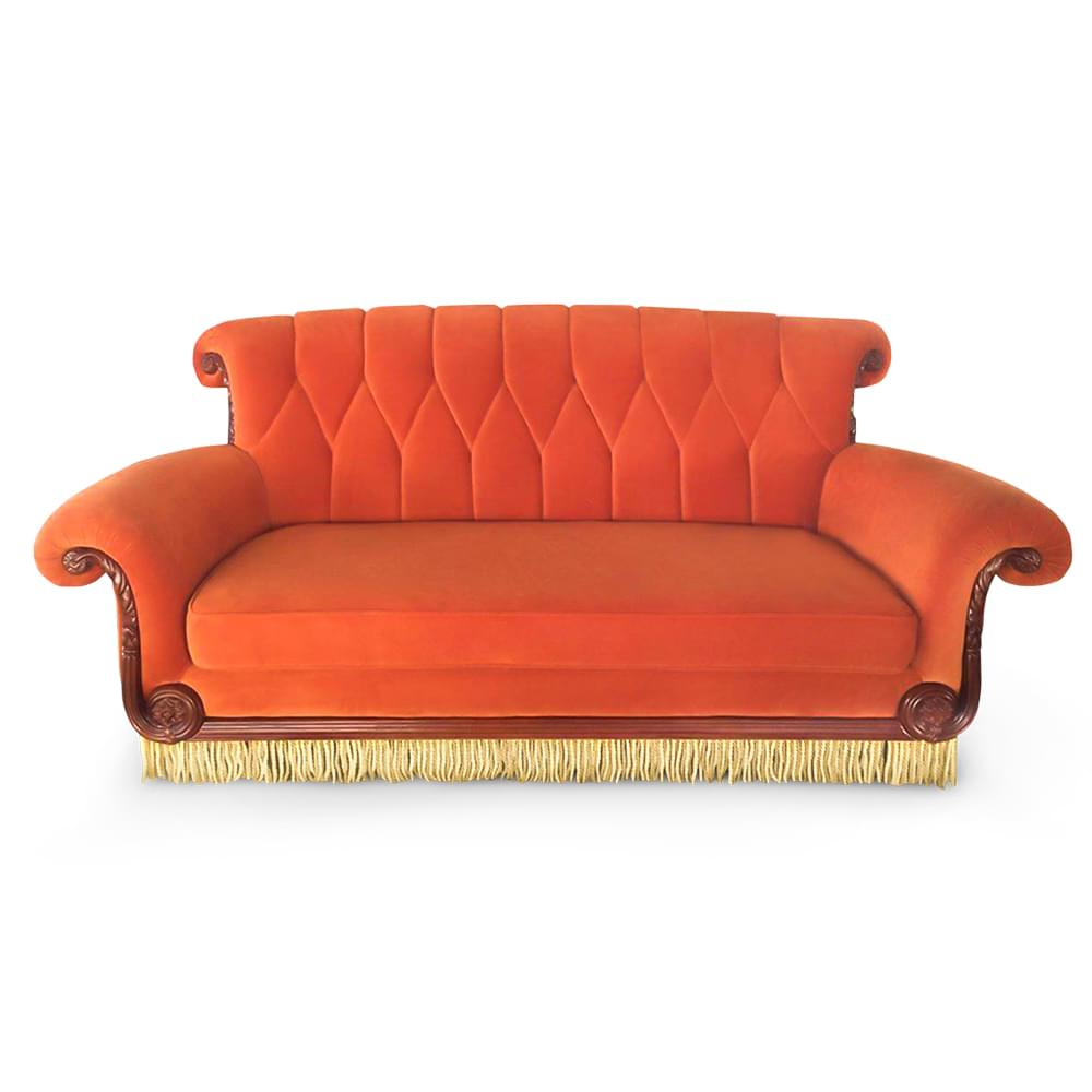 Friends Orange Central Perk 3 Seater Couch Free Shipping