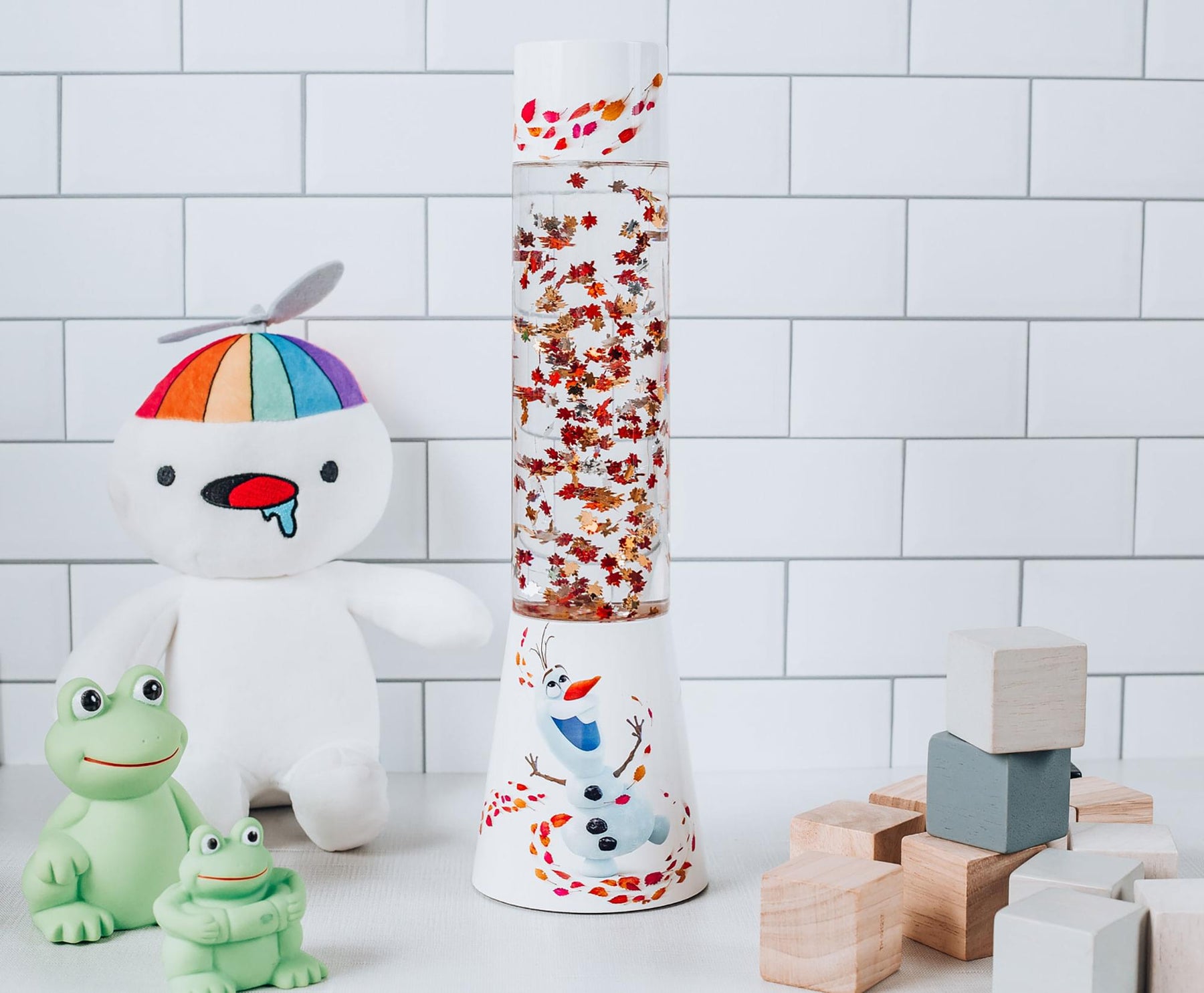 Disney Frozen 2 Olaf Glitter Motion Lamp | 12 Inches Tall