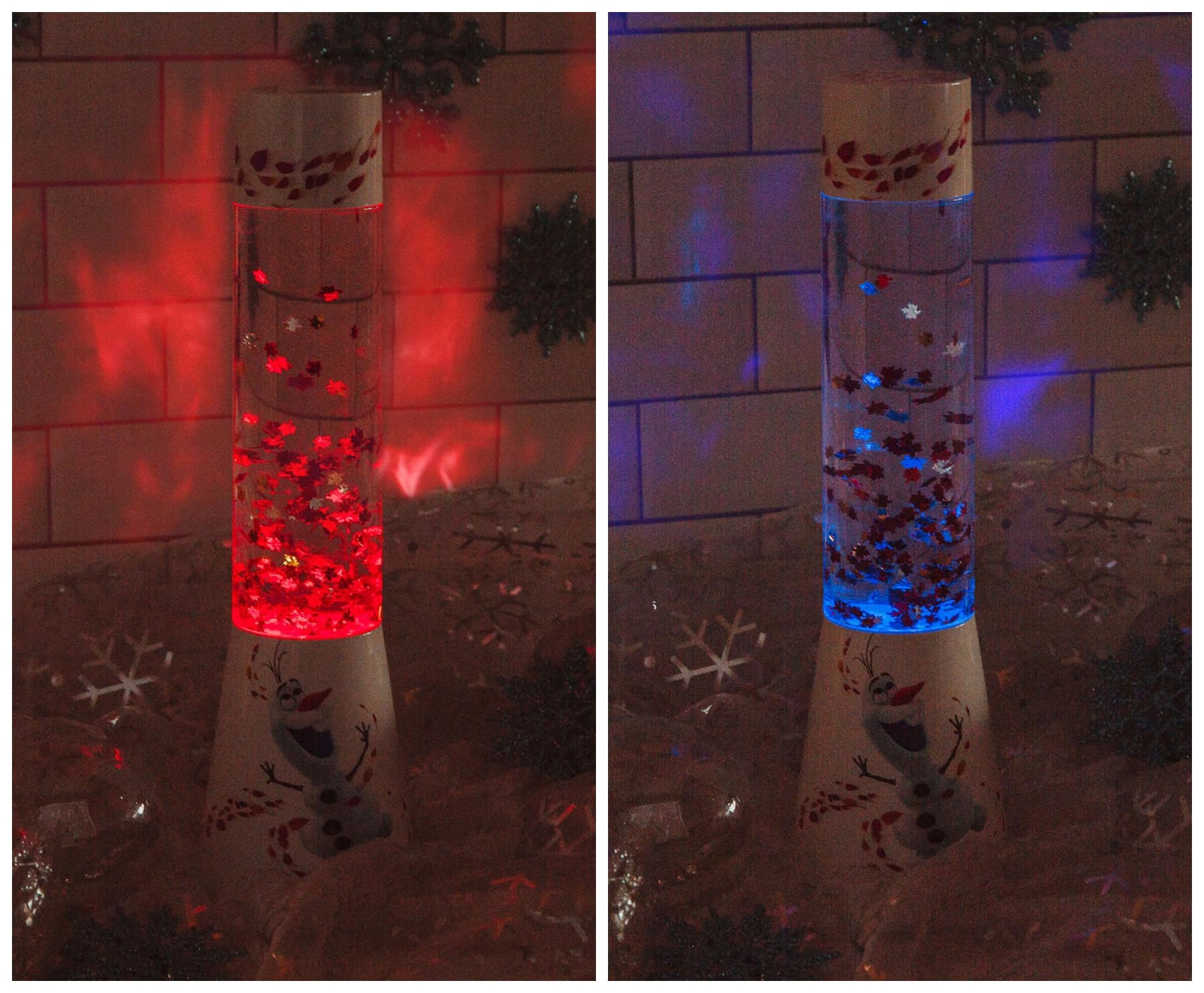 Disney Frozen 2 Olaf Glitter Motion Lamp | 12 Inches Tall