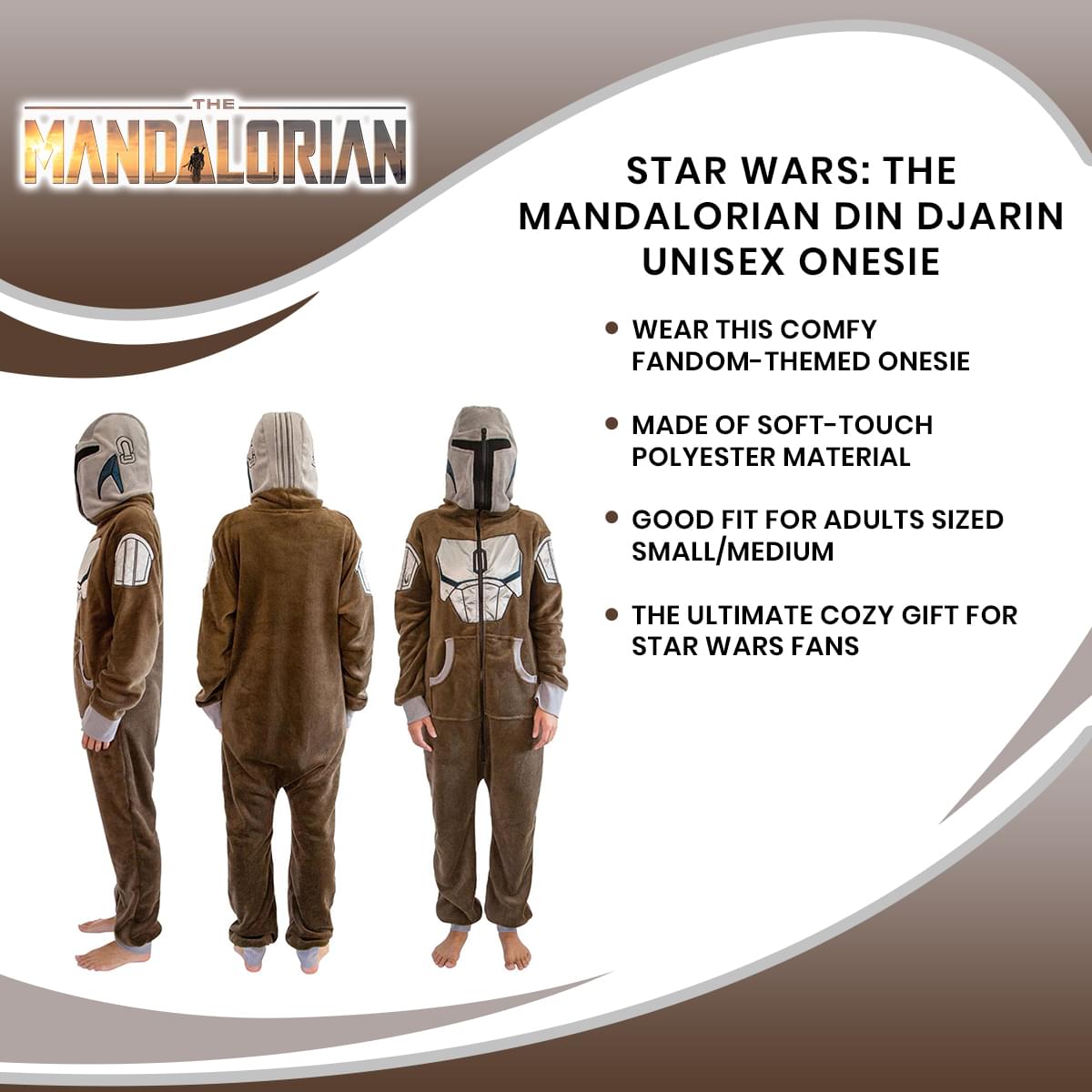 Star Wars: The Mandalorian, Bounty Hunter Unisex Onesie for Adults
