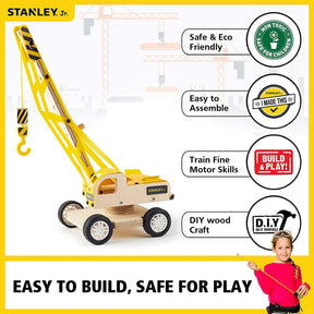 Stanley Jr. Lifting Crane Large DIY Wood Building Kit