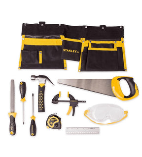 Stanley Jr. 10 Piece Tool Set | Real Tools for Kids