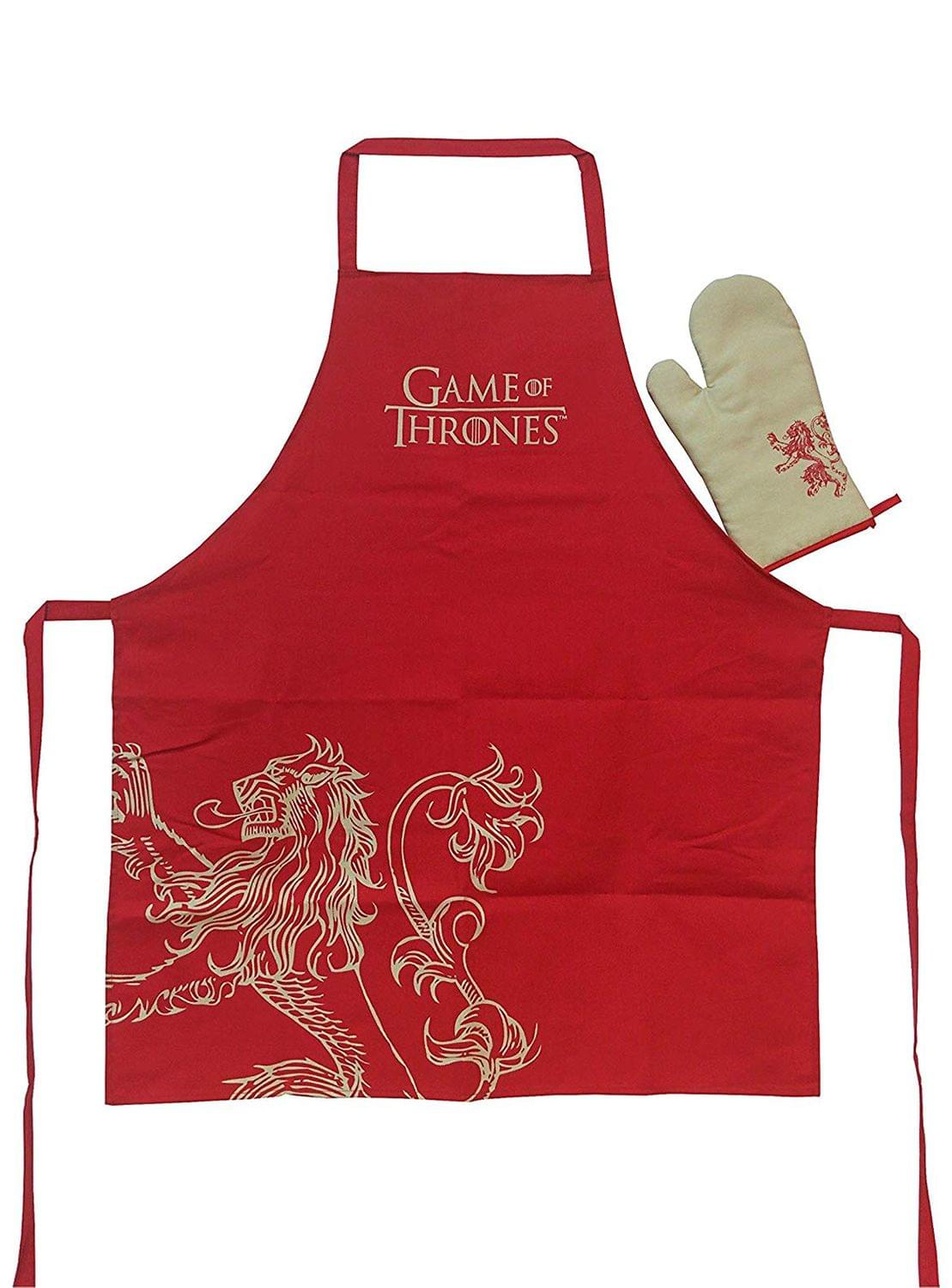 Game of Thrones House Lannister Apron and Oven Mitt Set