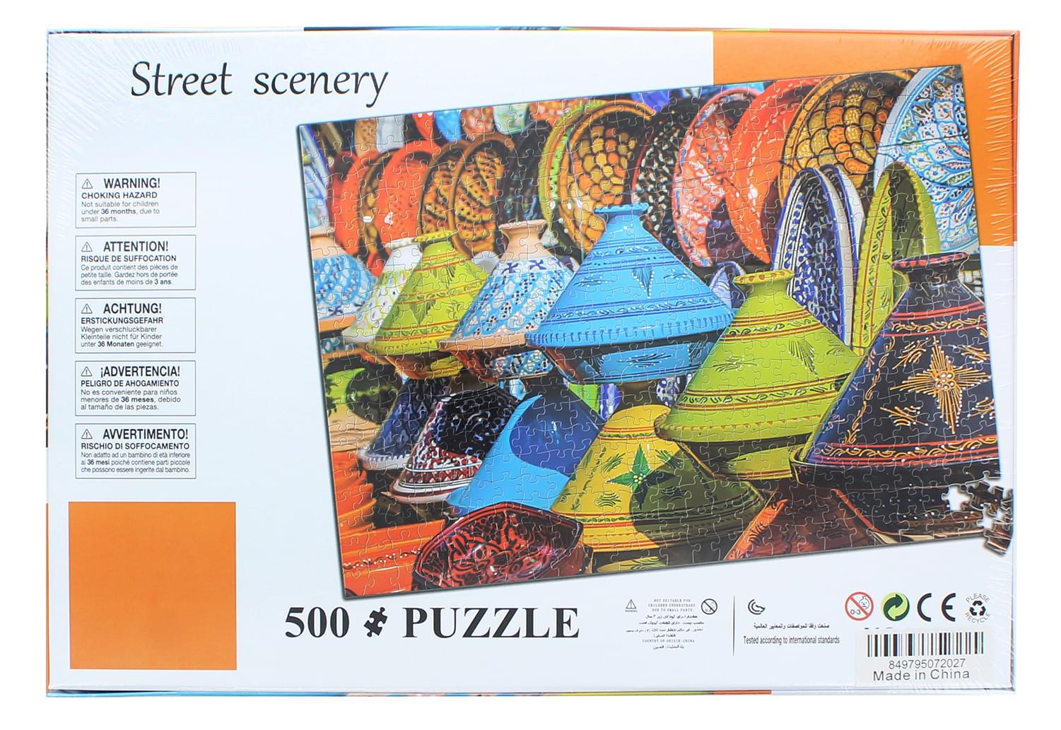 Street Scenery Colorful Pottery 500 Piece Jigsaw Puzzle