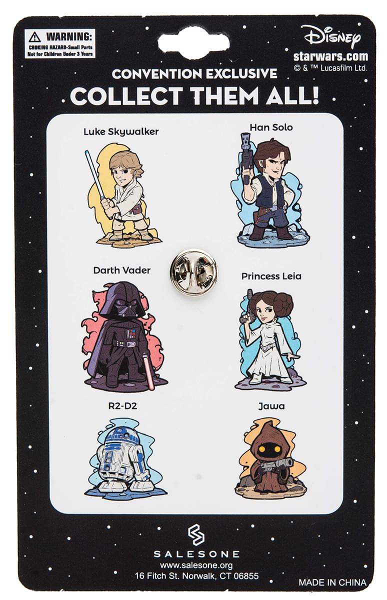 OFFICIAL Star Wars Luke Skywalker Pin | Exclusive Art Design By Derek Laufman