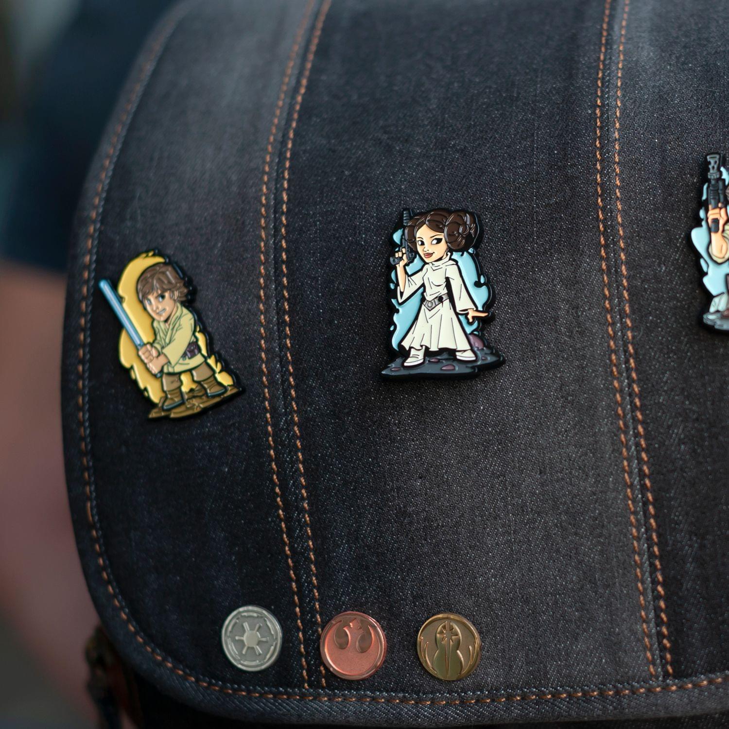 OFFICIAL Star Wars Princess Leia Pin | Exclusive Art Design By Derek Laufman