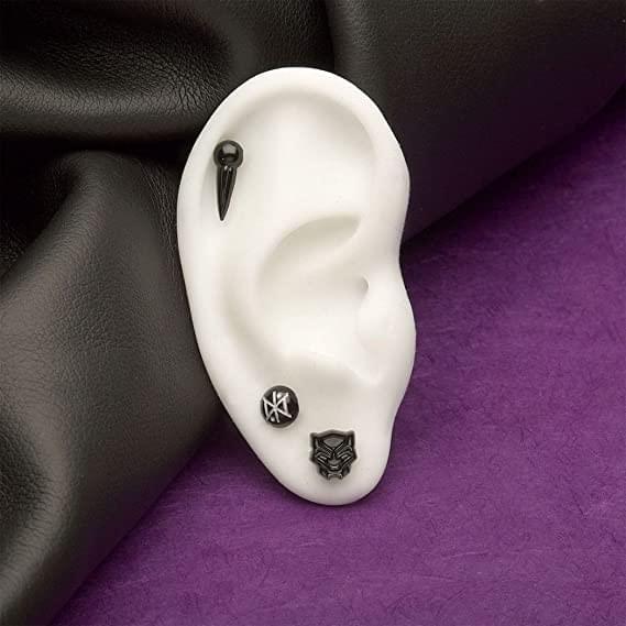 Marvel Black Panther Wakanda Forever Stud Earring 3-Pack