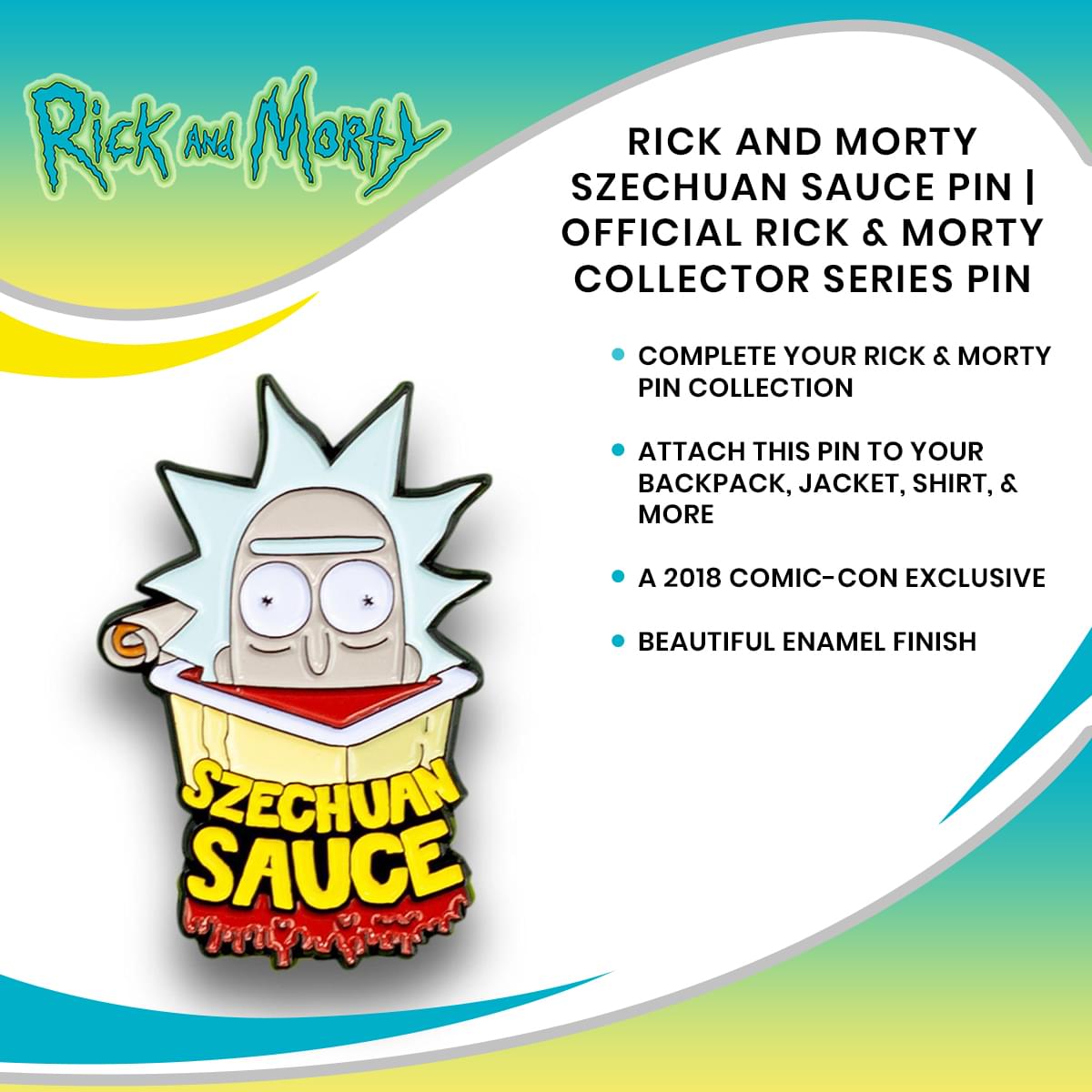 Rick and Morty Szechuan Sauce Pin | Official Rick & Morty Collector Series Pin