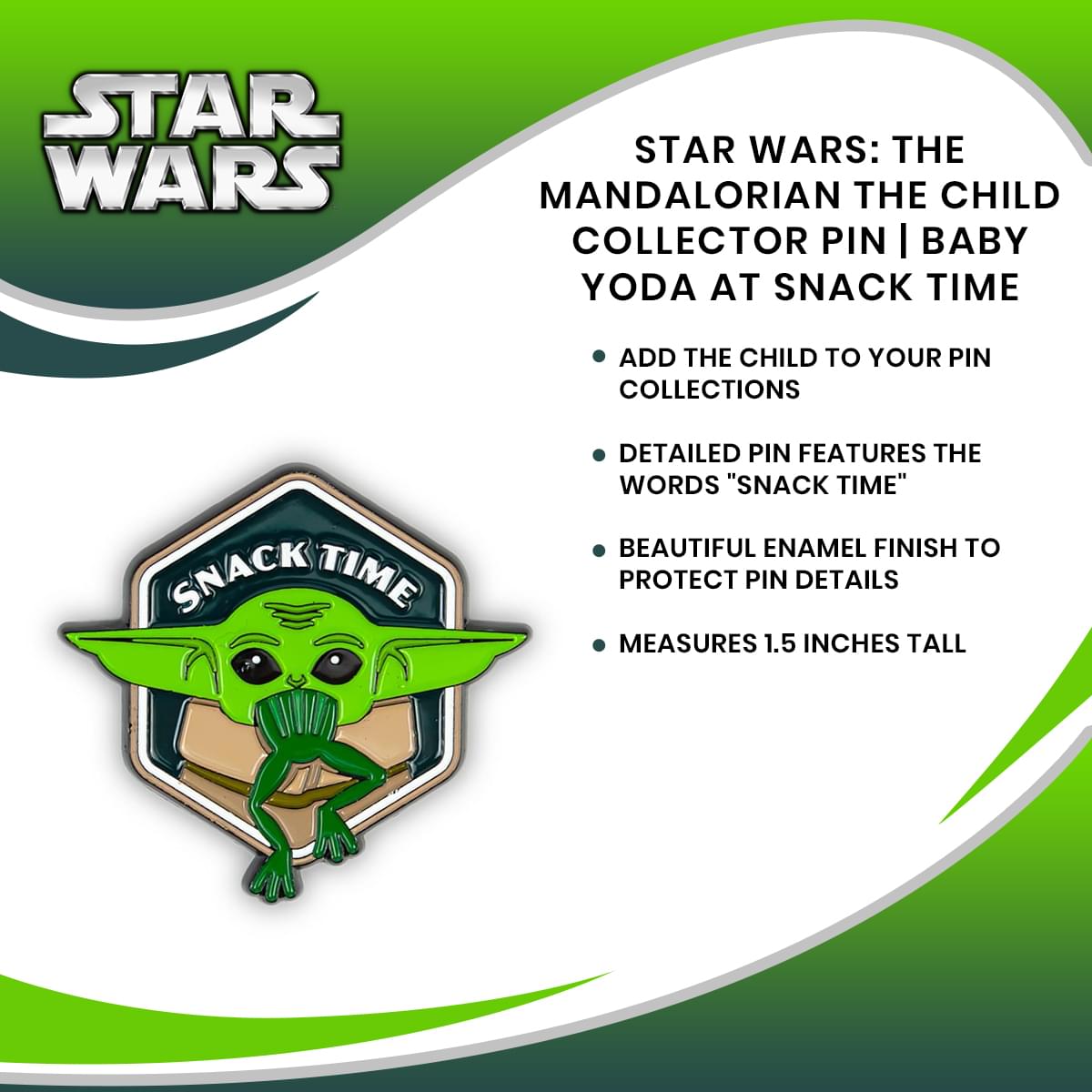 Star Wars: The Mandalorian The Child Collector Pin | Baby Yoda At Snack Time