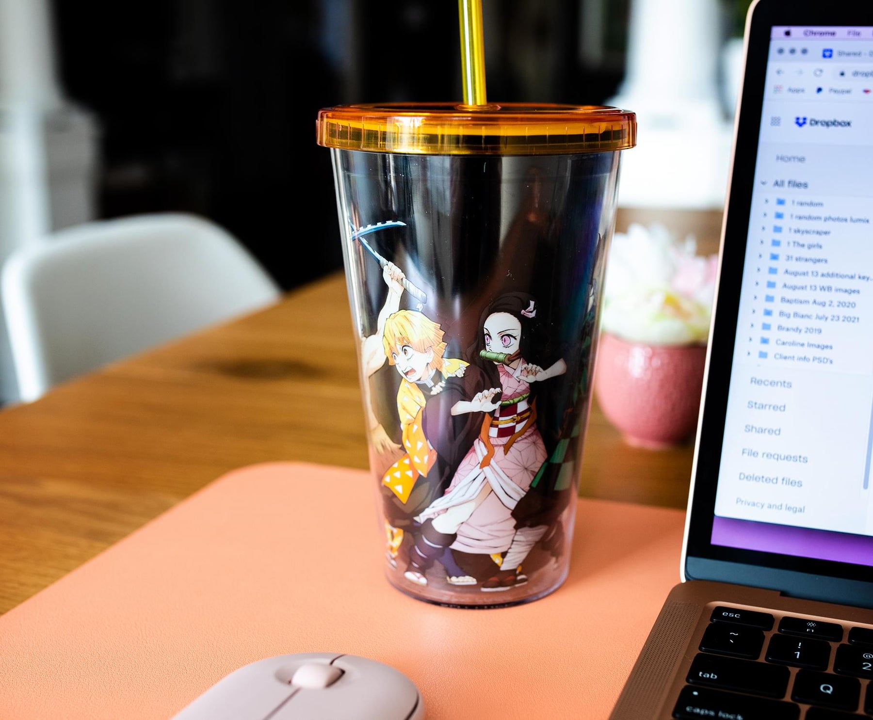 Demon Slayer Acrylic Carnival Cup with Lid and Straw | Holds 16 Ounces