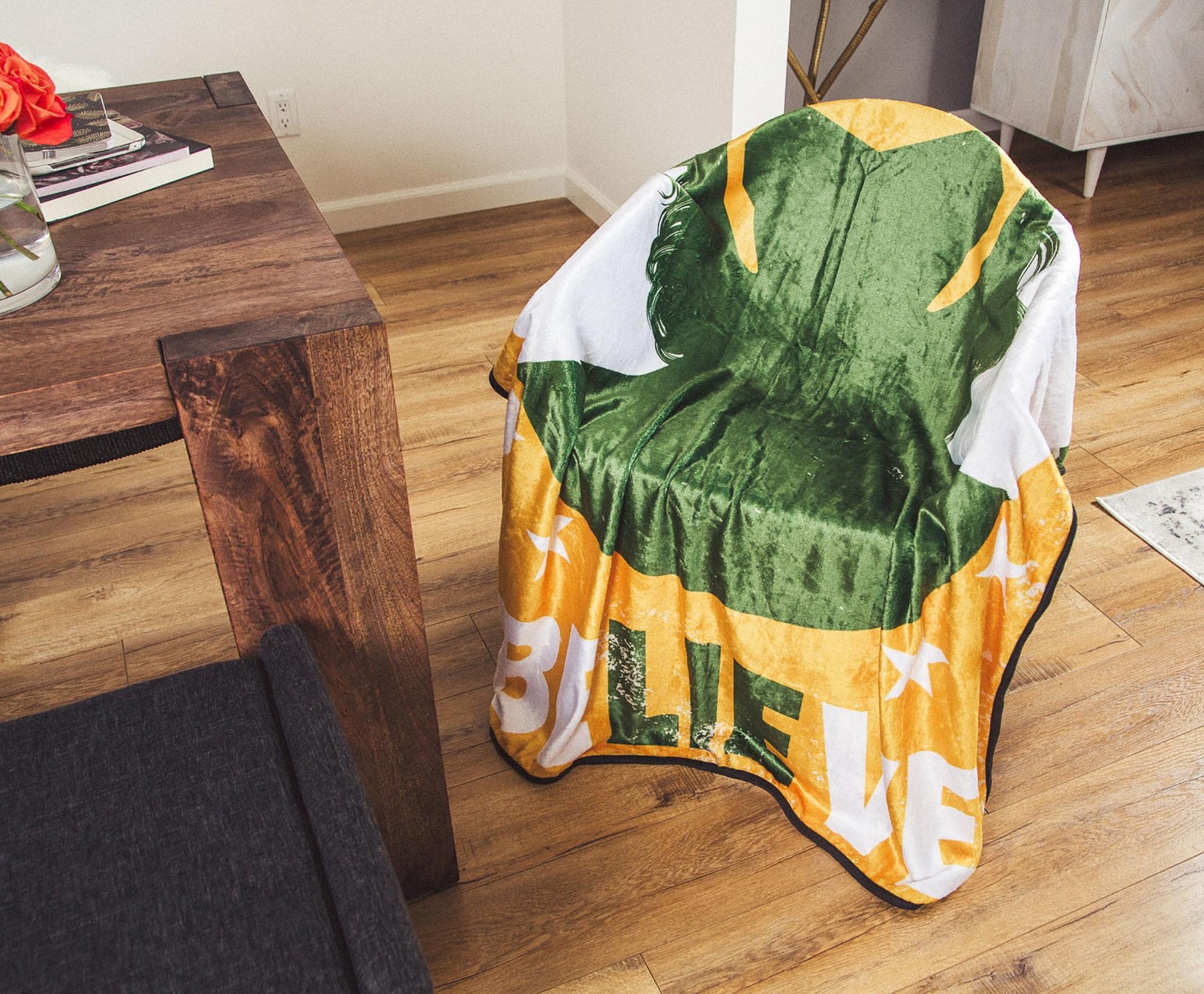 Marvel Studios Loki "Believe" Fleece Throw Blanket | 45 x 60 Inches