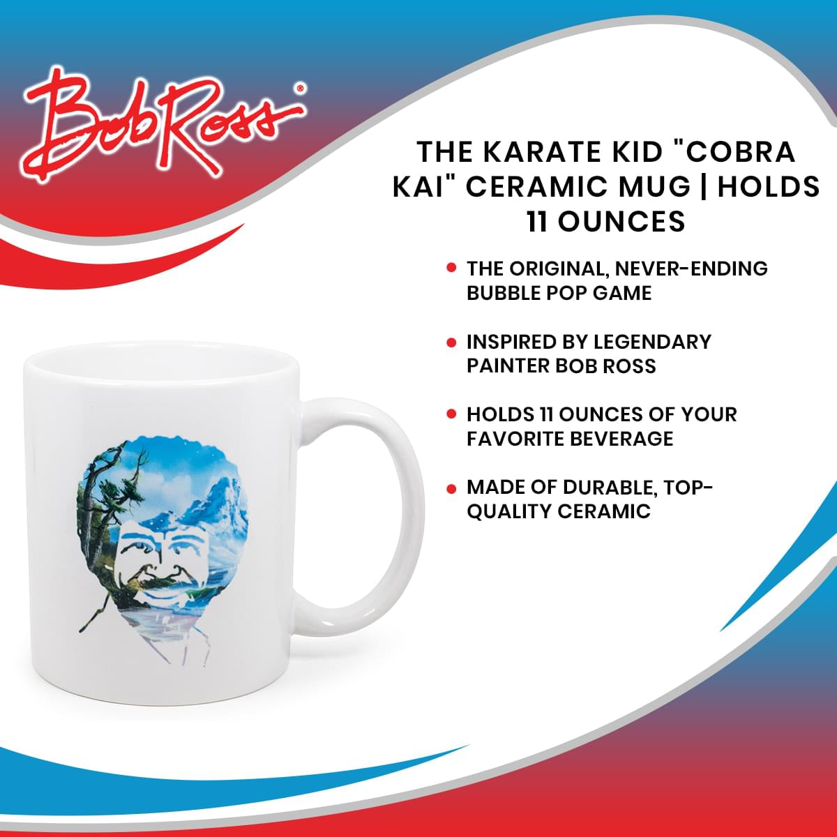 Bob Ross Portrait Ceramic Mug | Holds 11 Ounces