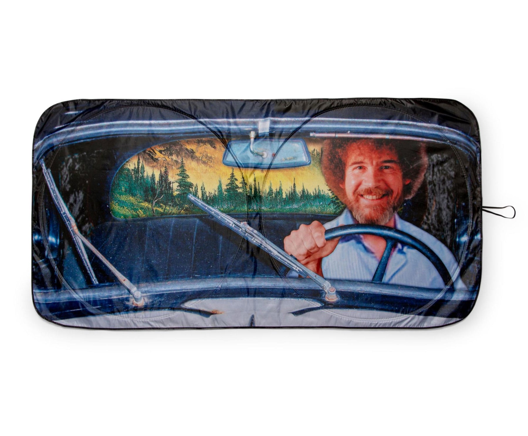 Bob Ross Happy Trees Sunshade for Car Windshield | 64 x 32 Inches