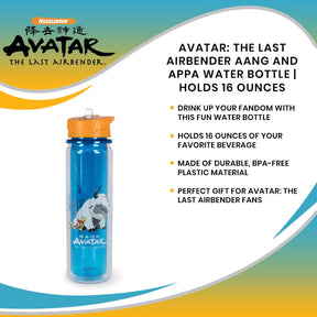 Avatar: The Last Airbender Aang and Appa Water Bottle | Holds 16 Ounces