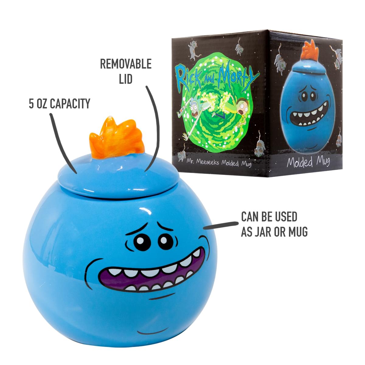 Rick and Morty Mr. Meeseeks Mini Mug/Jar Set Of 2