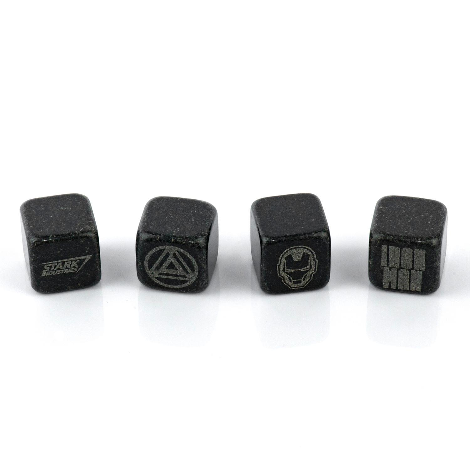 Iron Man Collectible | Marvel Cold Stones Set | Iron Man Granite Beverage Cubes