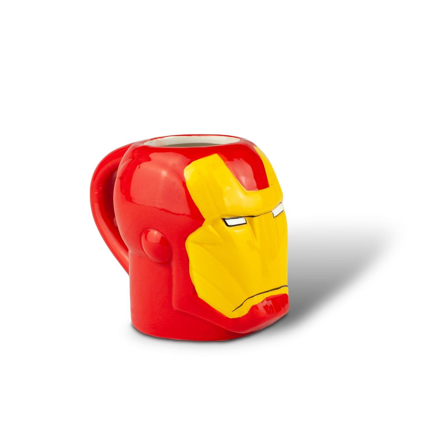 Marvel Collectible | Marvel Iron Man Armored Head 3D Ceramic Mug | 6 Ounces
