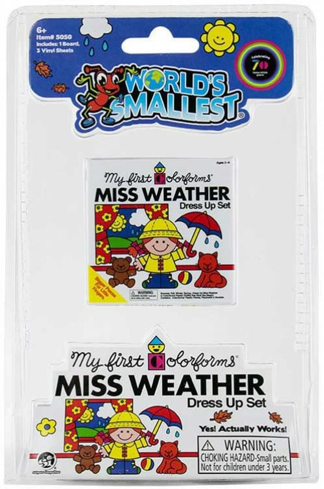 Worlds Smallest Colorform Miss Weather Free Shipping