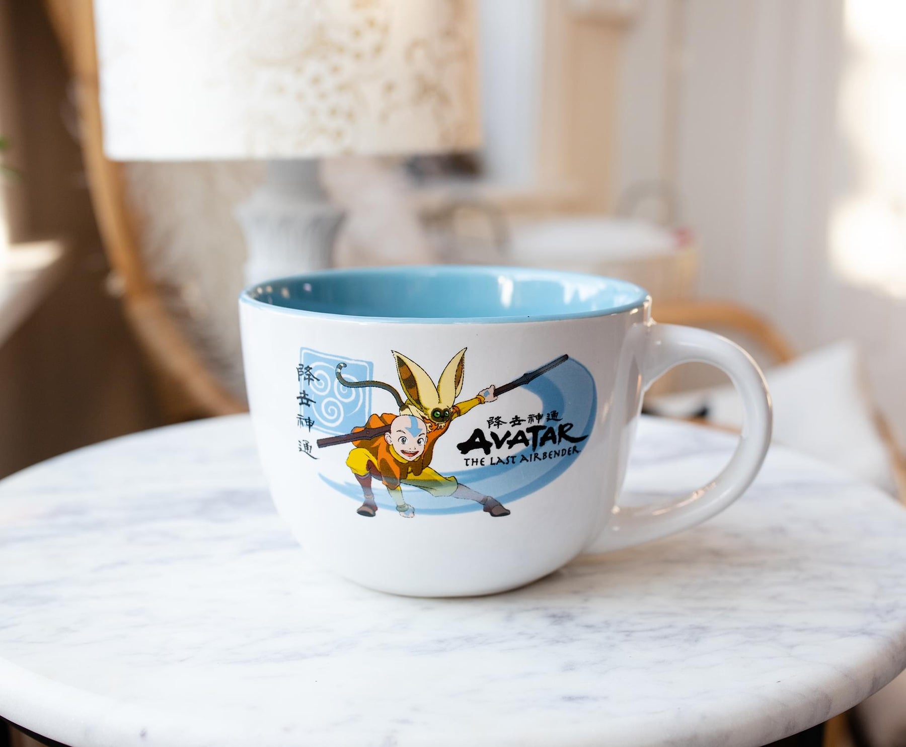 Avatar: The Last Airbender Aang and Momo Ceramic Soup Mug | Holds 24 Ounces
