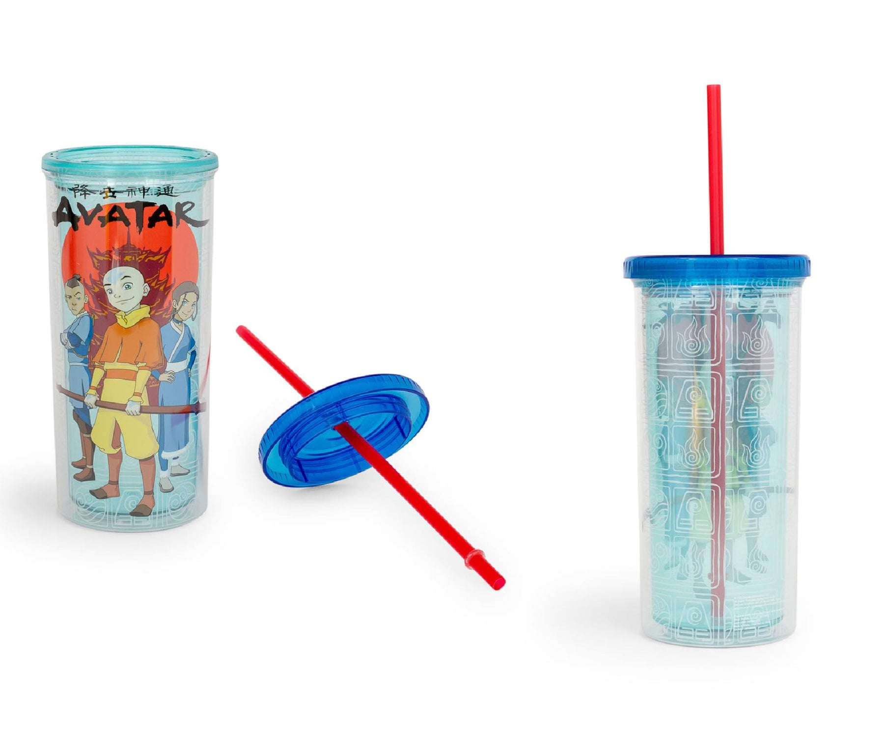 Avatar: The Last Airbender Trio Carnival Cup With Lid And Straw | 20 Ounces