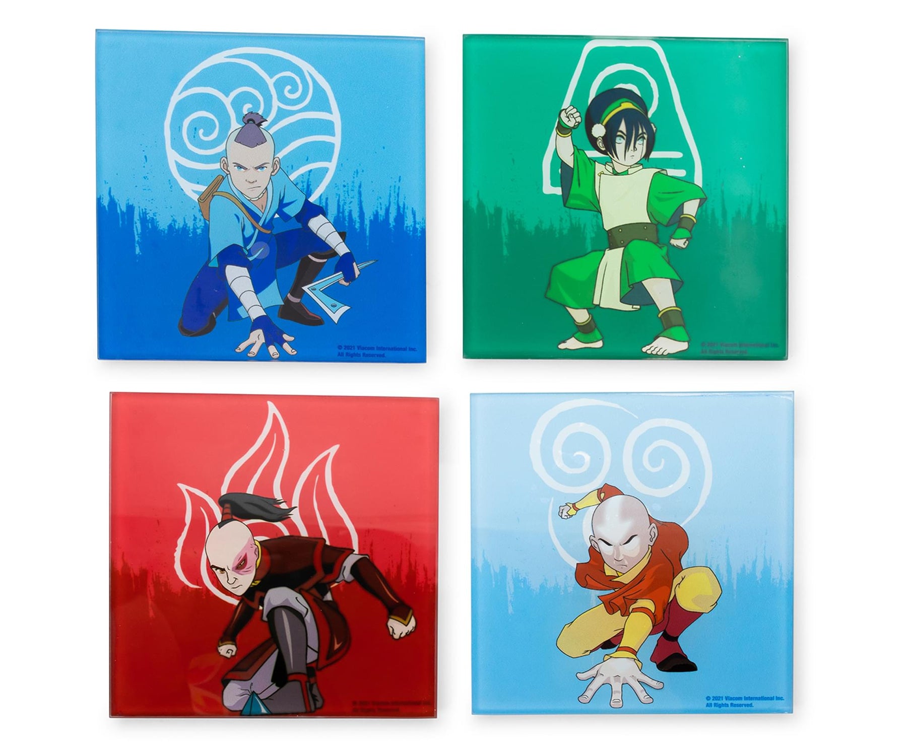 Avatar: The Last Airbender Characters Glass Coasters | Set of 4