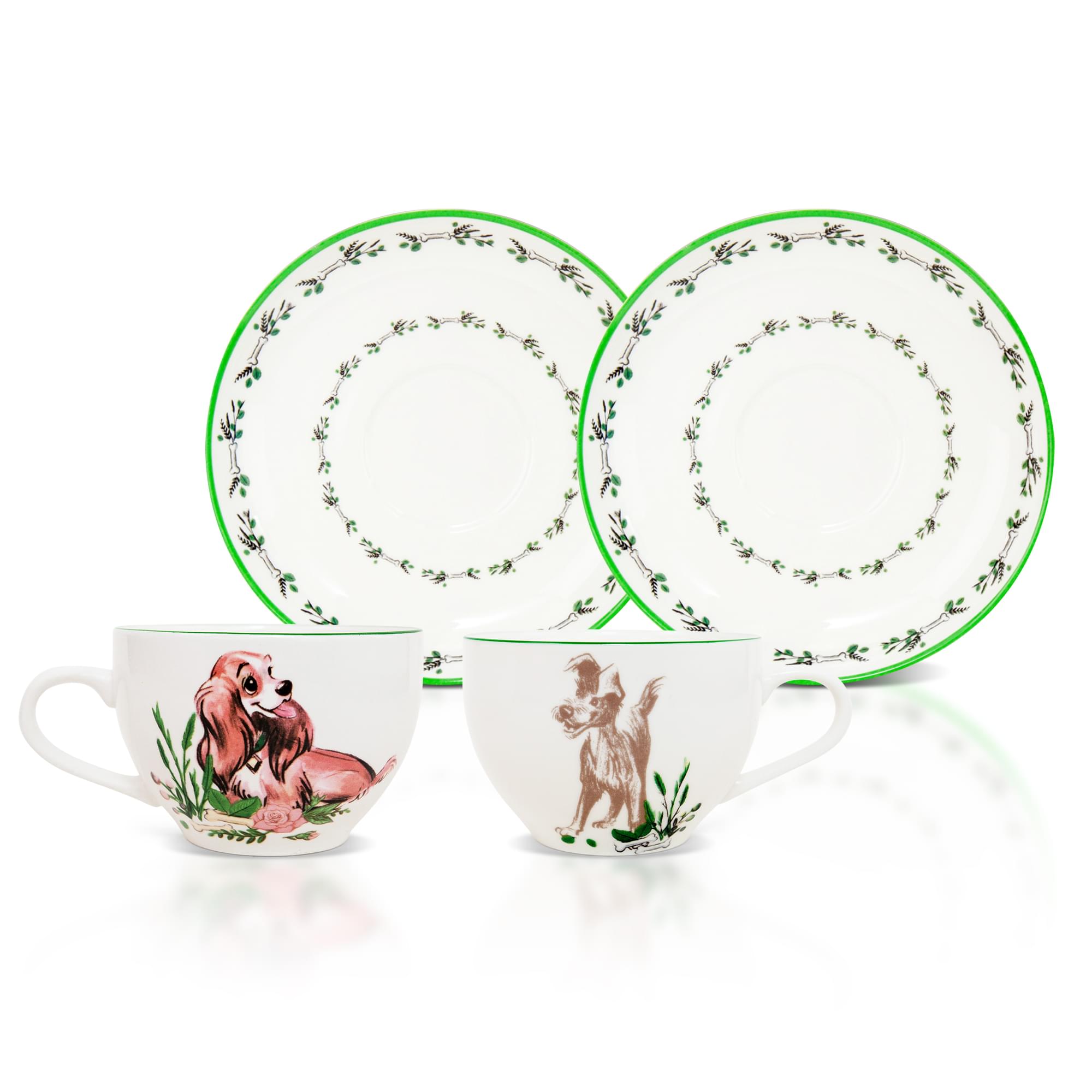 Lady and the Tramp 2 Piece Tea Cup and Saucer Set | Free Shipping