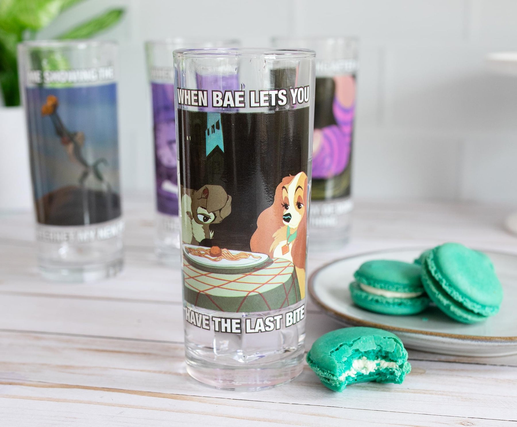 Disney Memes 10-Ounce Tumbler Glasses | Set of 4
