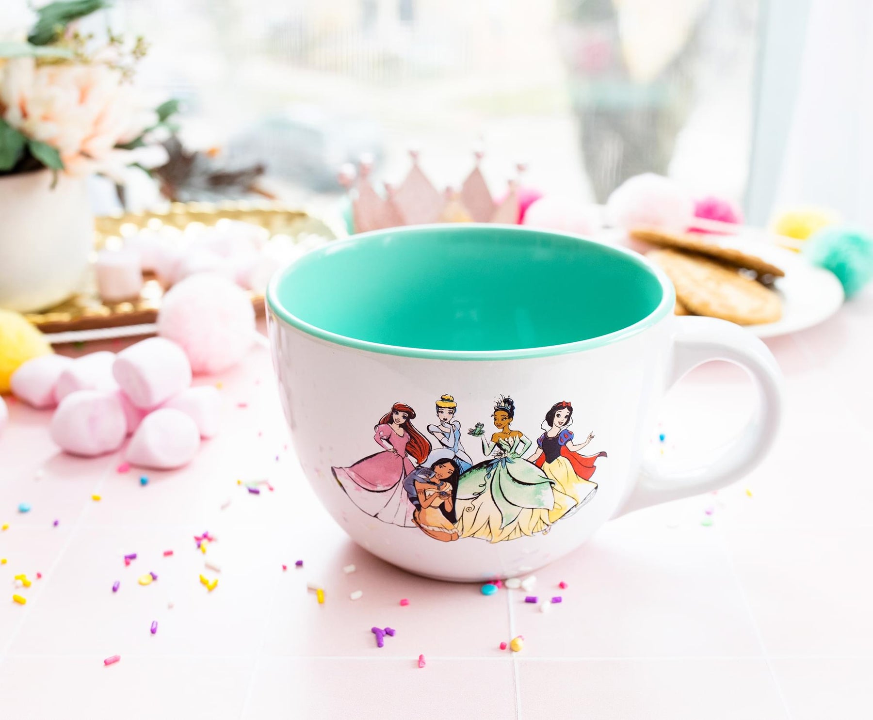 Disney Princess Royal Gathering Ceramic Soup Mug | Holds 24 Ounces