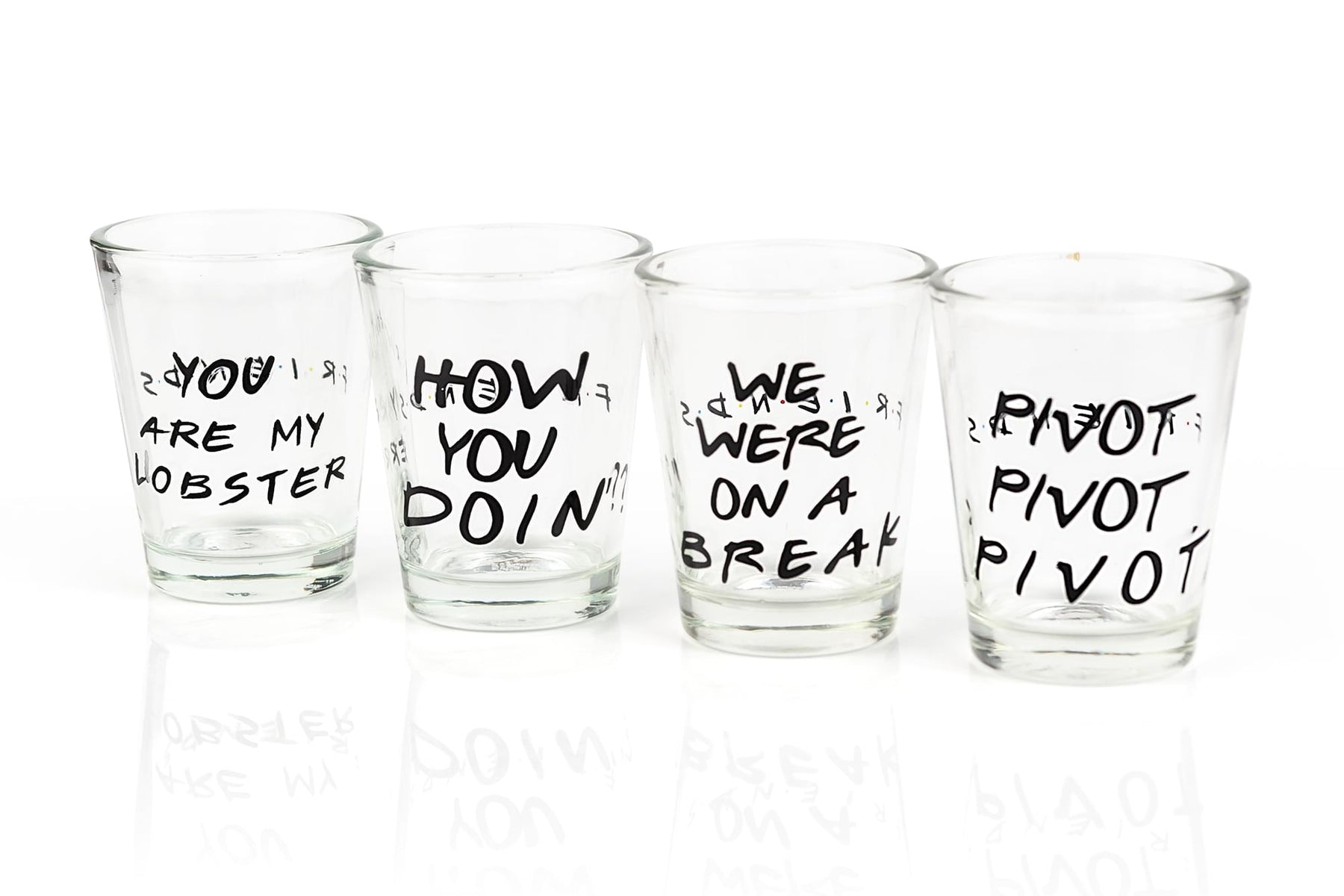 Friends Quotes 1.5oz Mini Glasses | Set of 4