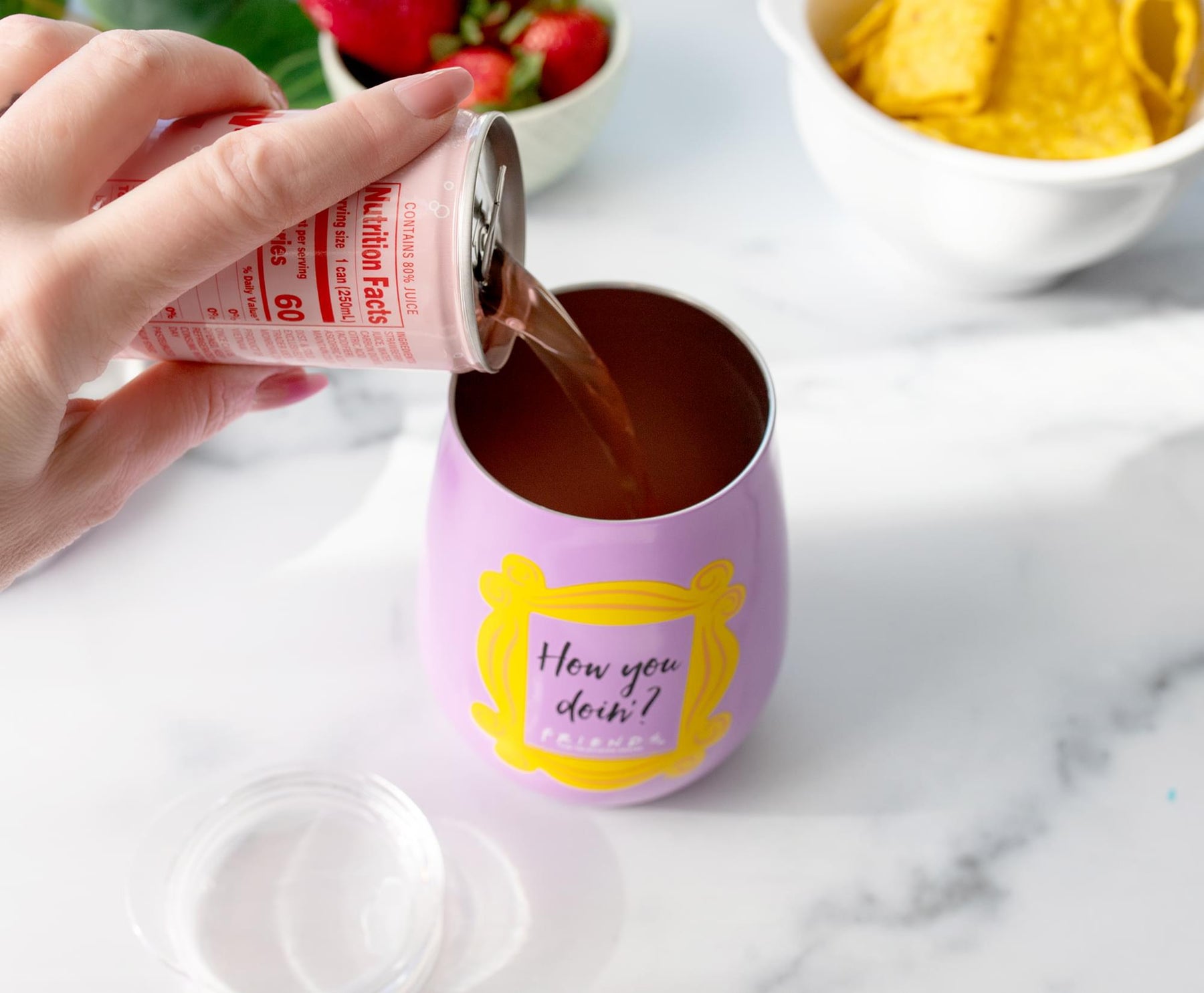 Friends "How You Doin?" Double-Walled Stainless Steel Tumbler | Holds 10 Ounces
