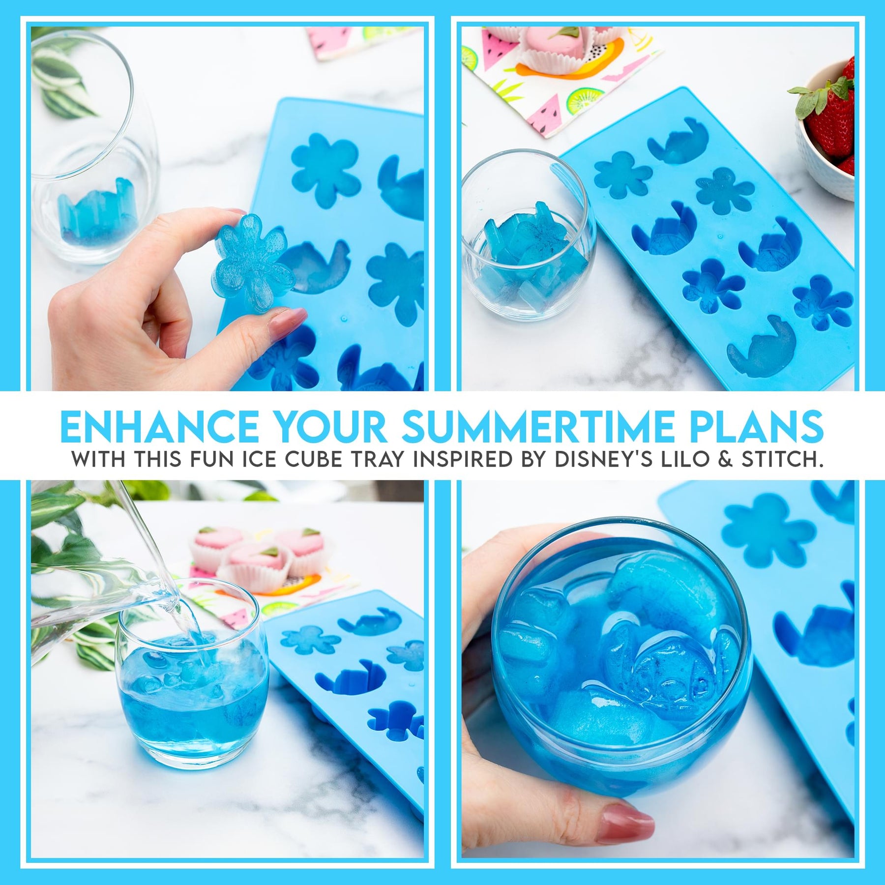 Disney Lilo & Stitch Silicone Mold Ice Cube Tray | Makes 8 Cubes
