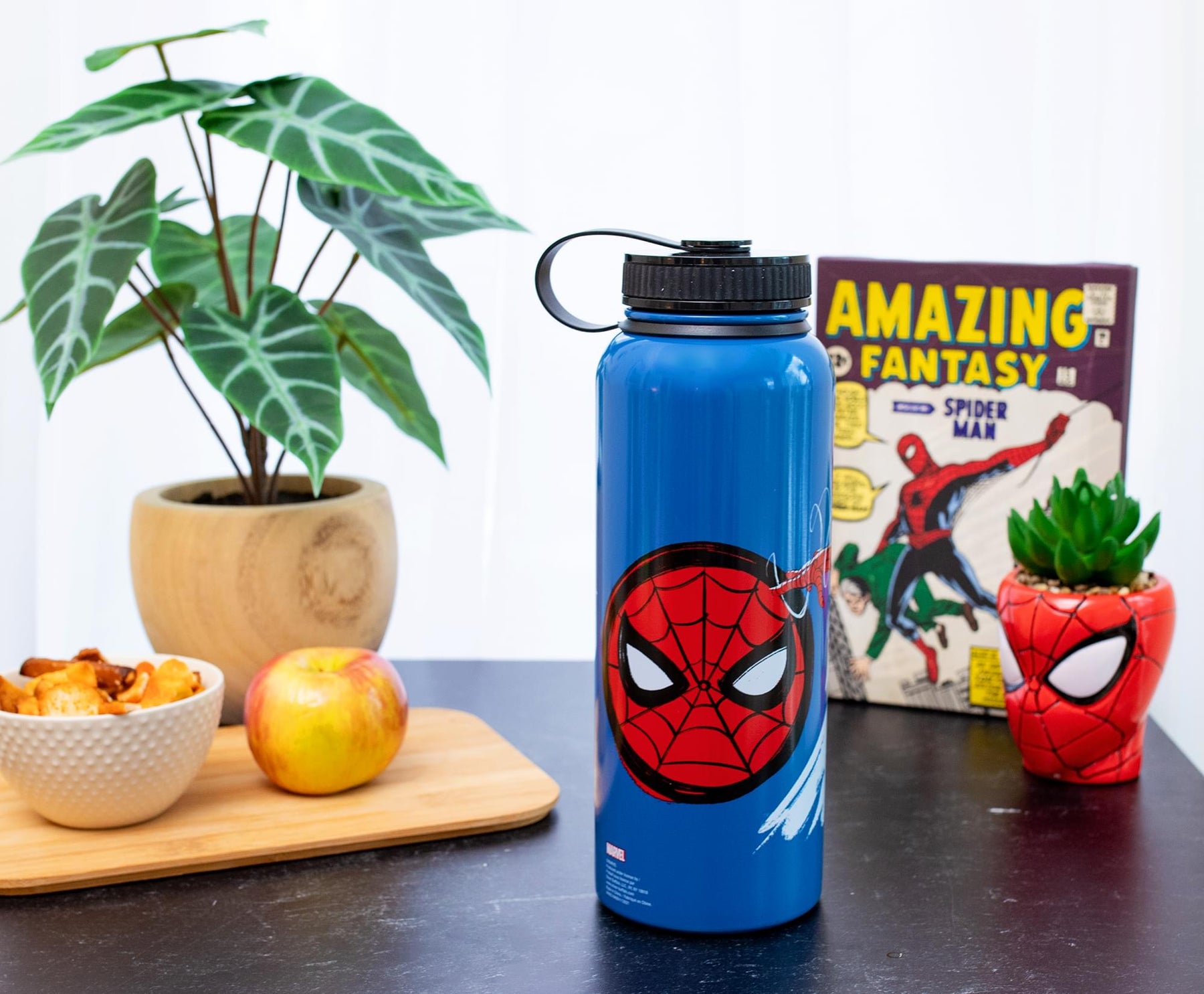 Marvel Comics Spider-Man Stainless Steel Water Bottle | Holds 42 Ounces