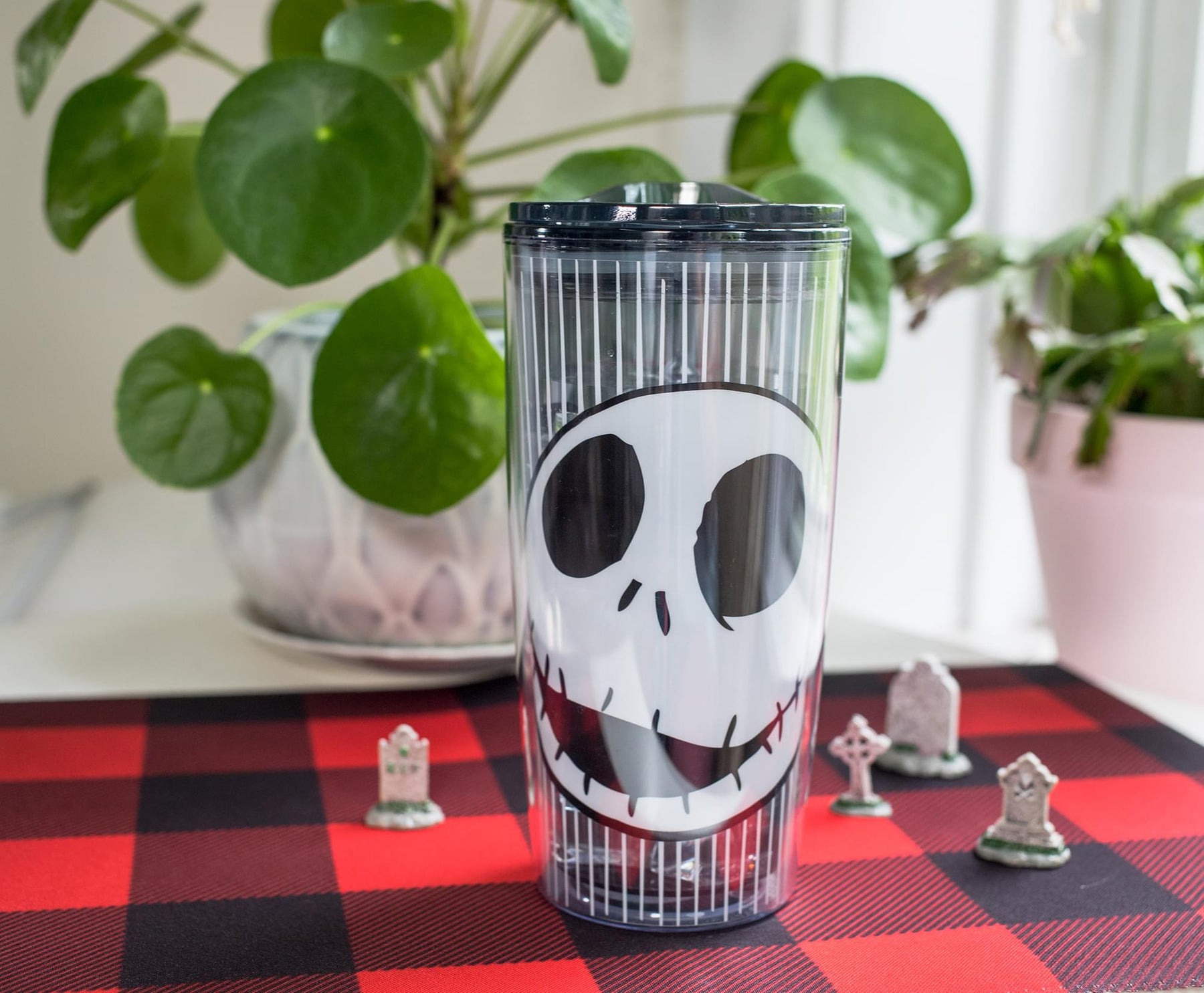 Disney Nightmare Before Christmas Jack Skull Plastic Travel Tumbler | 20 Ounces