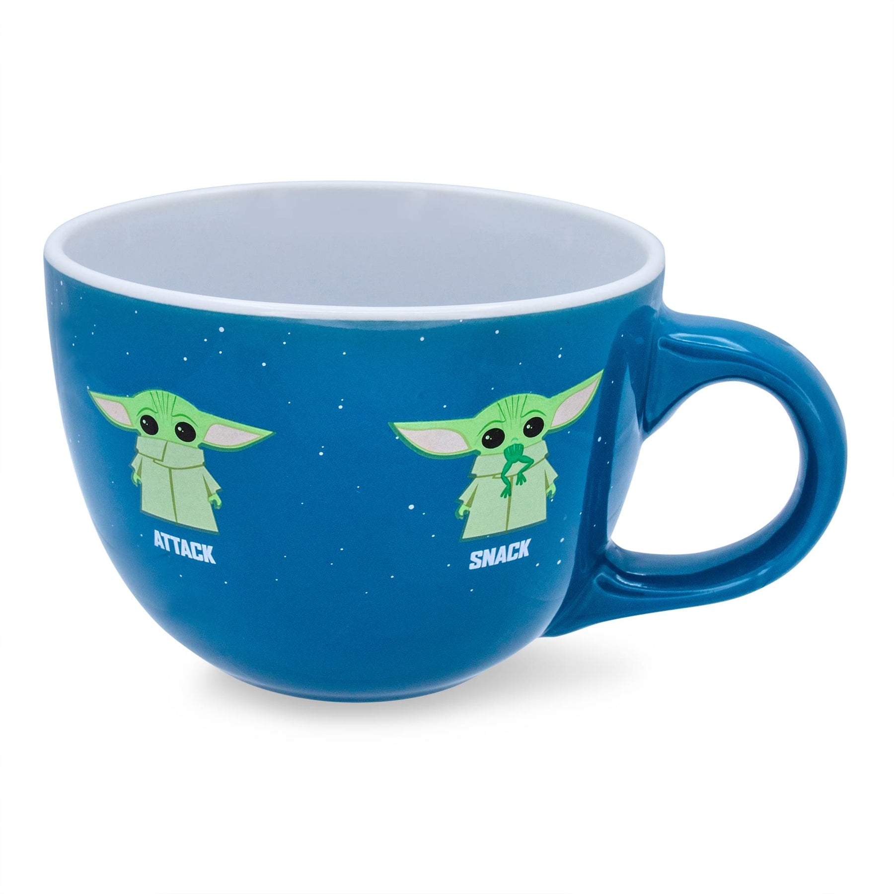 Star Wars: The Mandalorian Grogu "Protect Attack Snack" Ceramic Soup Mug