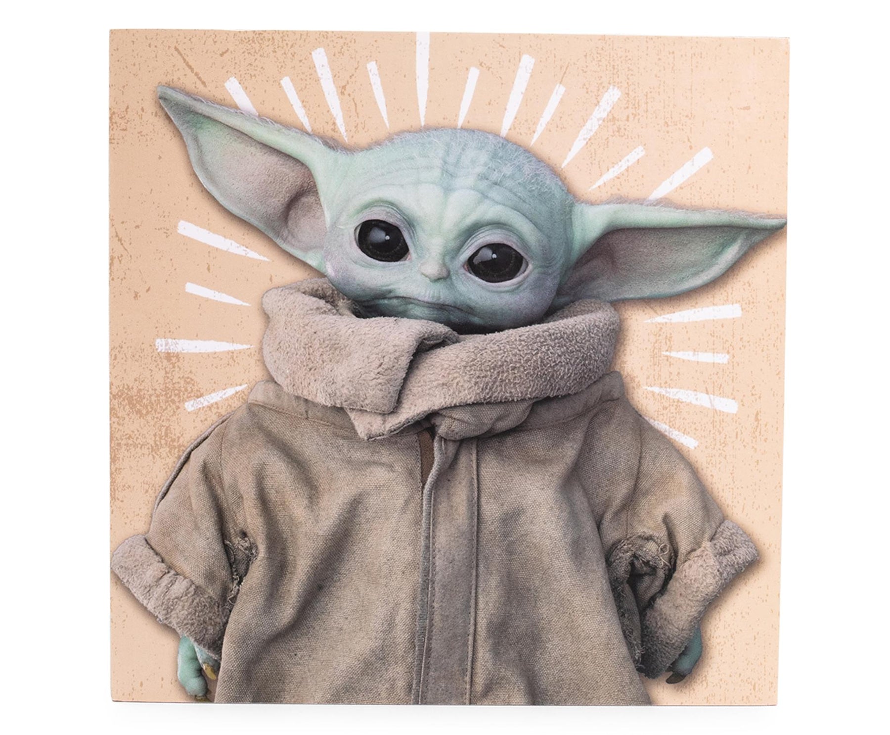 Star Wars The Mandalorian The Child 6 x 6 Inch Wood Box Sign