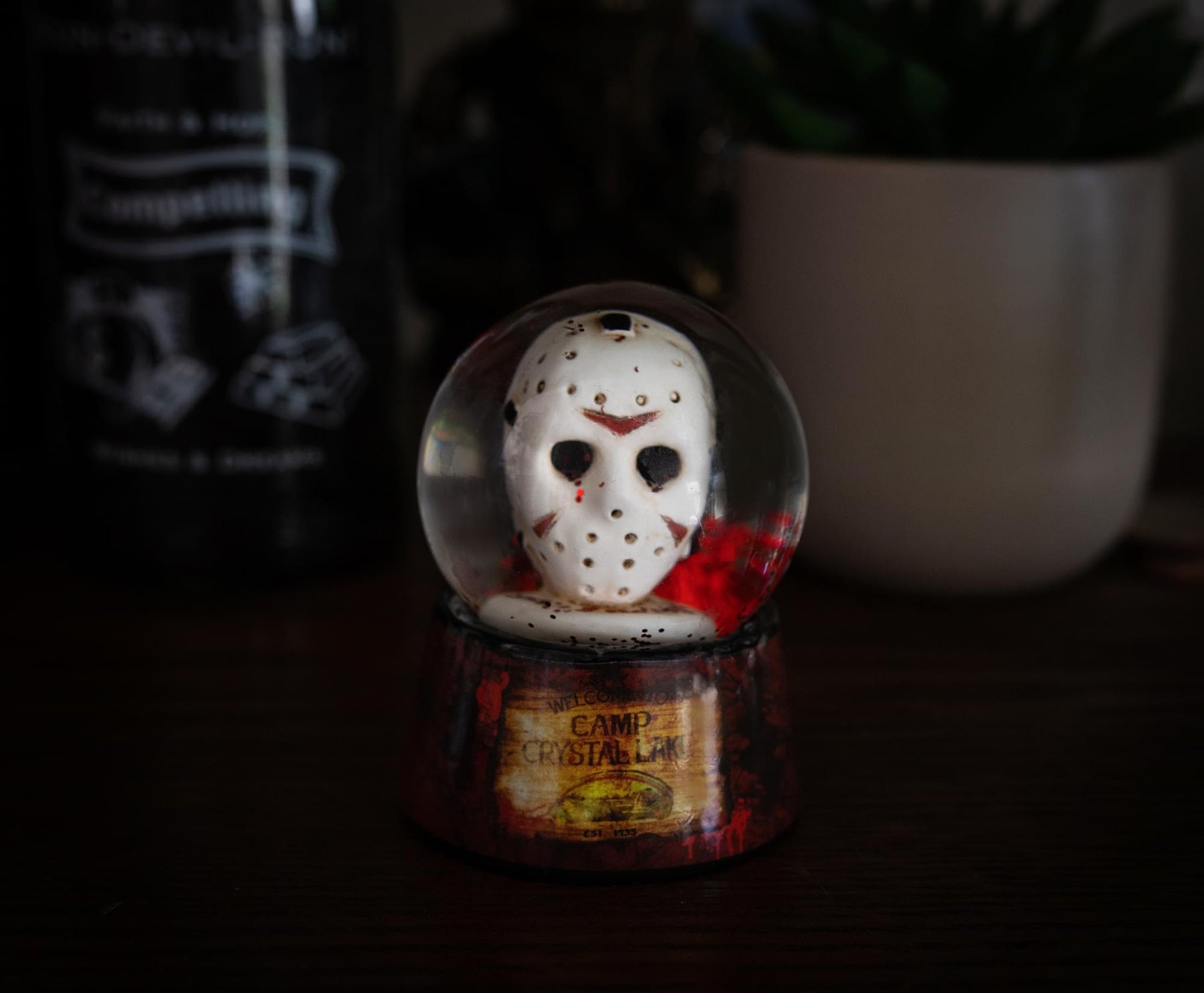 Friday the 13th Jason's Mask Mini Snow Globe | 3 Inches Tall