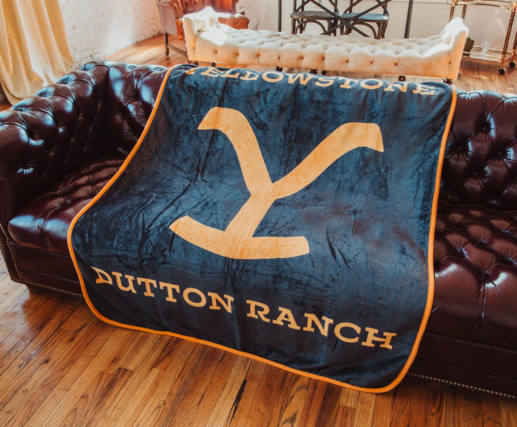 Yellowstone Dutton Ranch Raschel Fleece Throw Blanket | 45 x 60 Inches