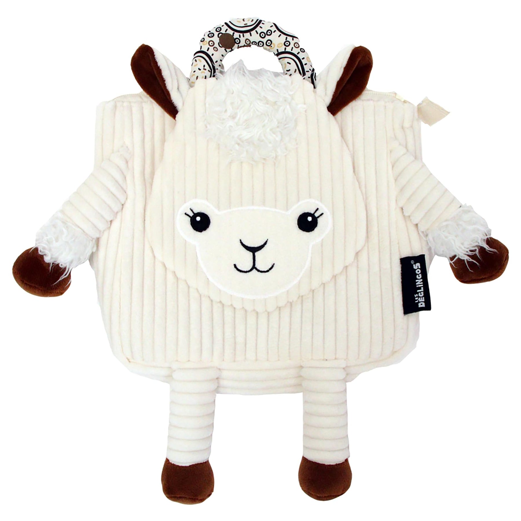 Les Deglingos Corduroy Backpack Plush | Muchachos the Llama
